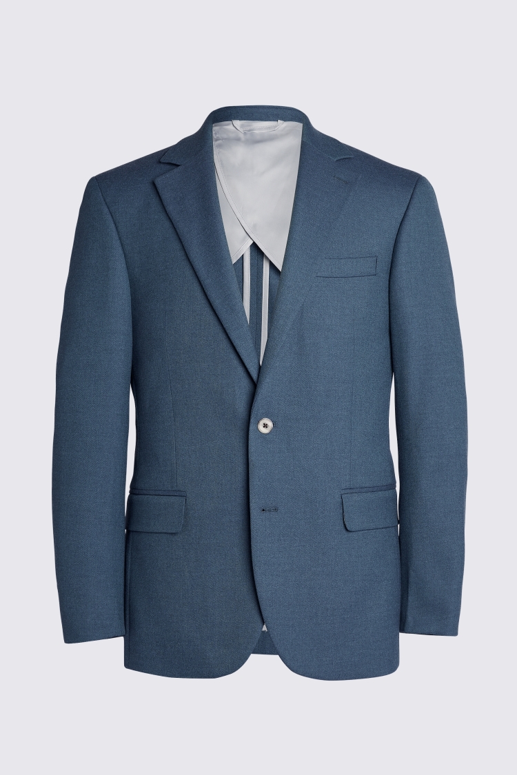 Tailored Fit Teal Flannel Suit