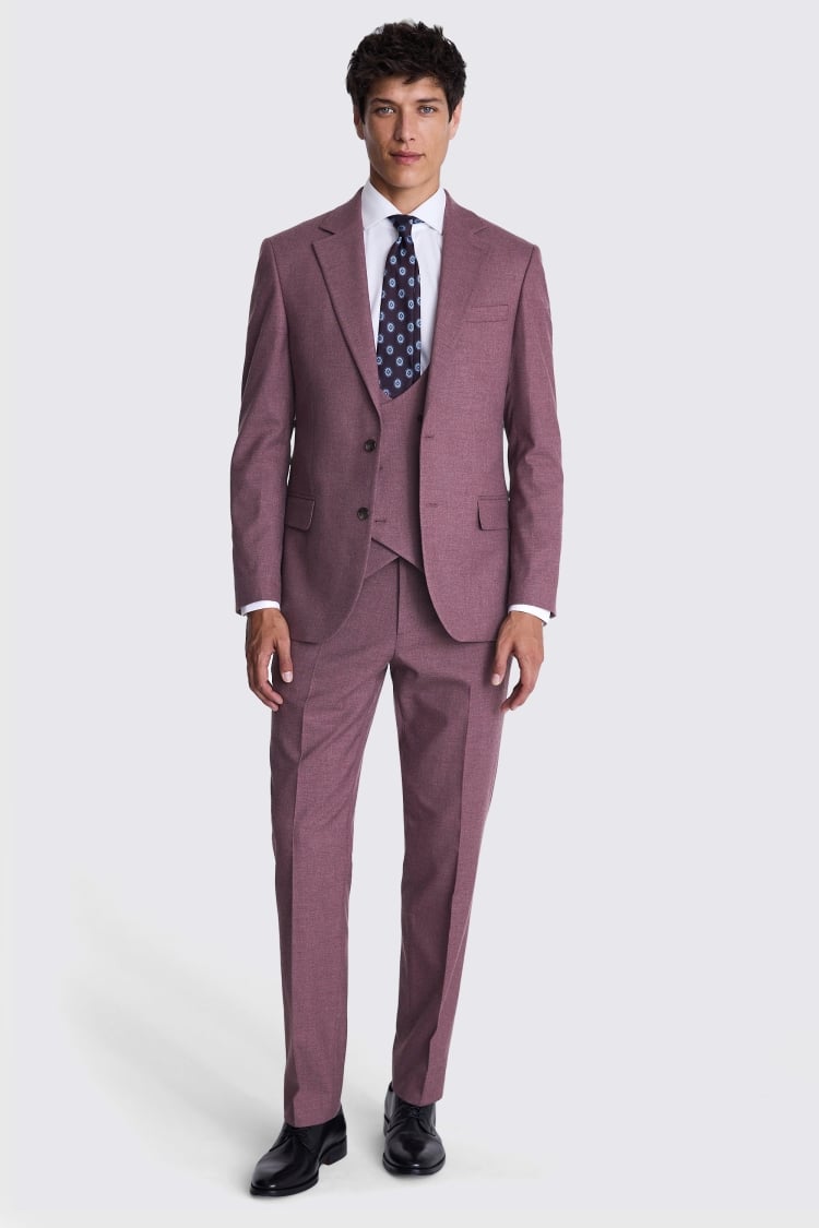 Tailored Fit Mulberry Flannel Suit