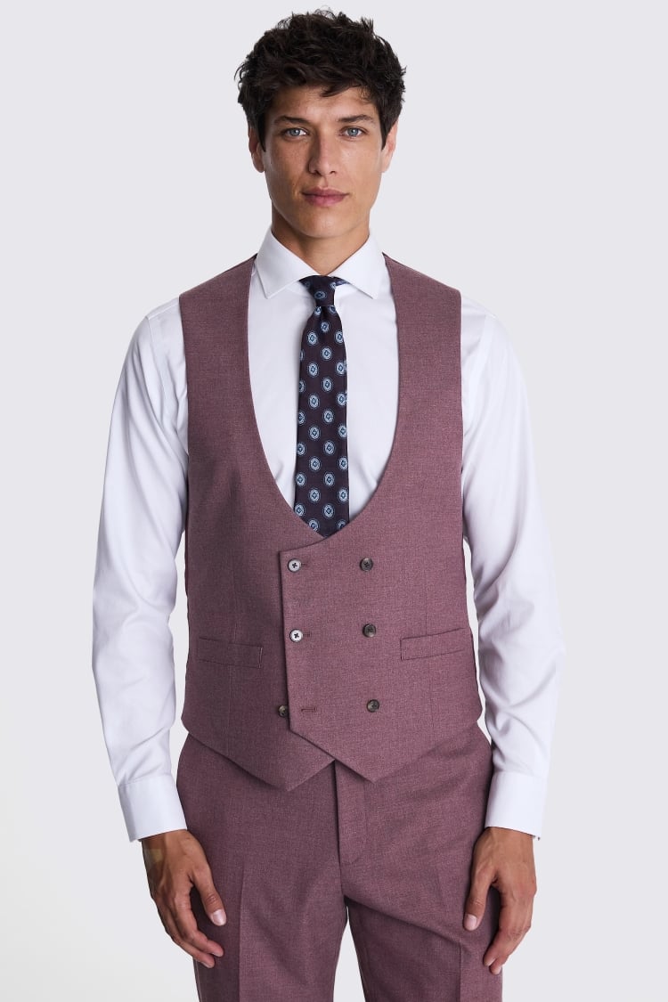 Tailored Fit Mulberry Flannel Suit