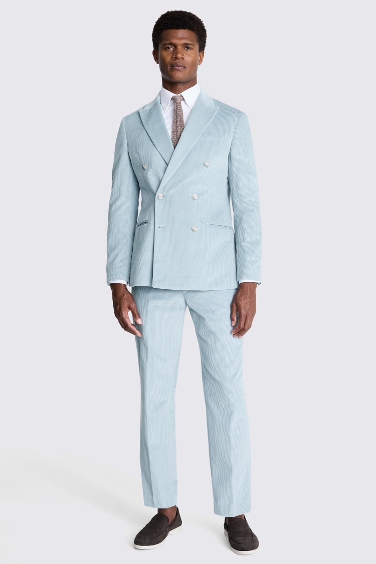 Tailored Fit Duck Egg Corduroy Suit