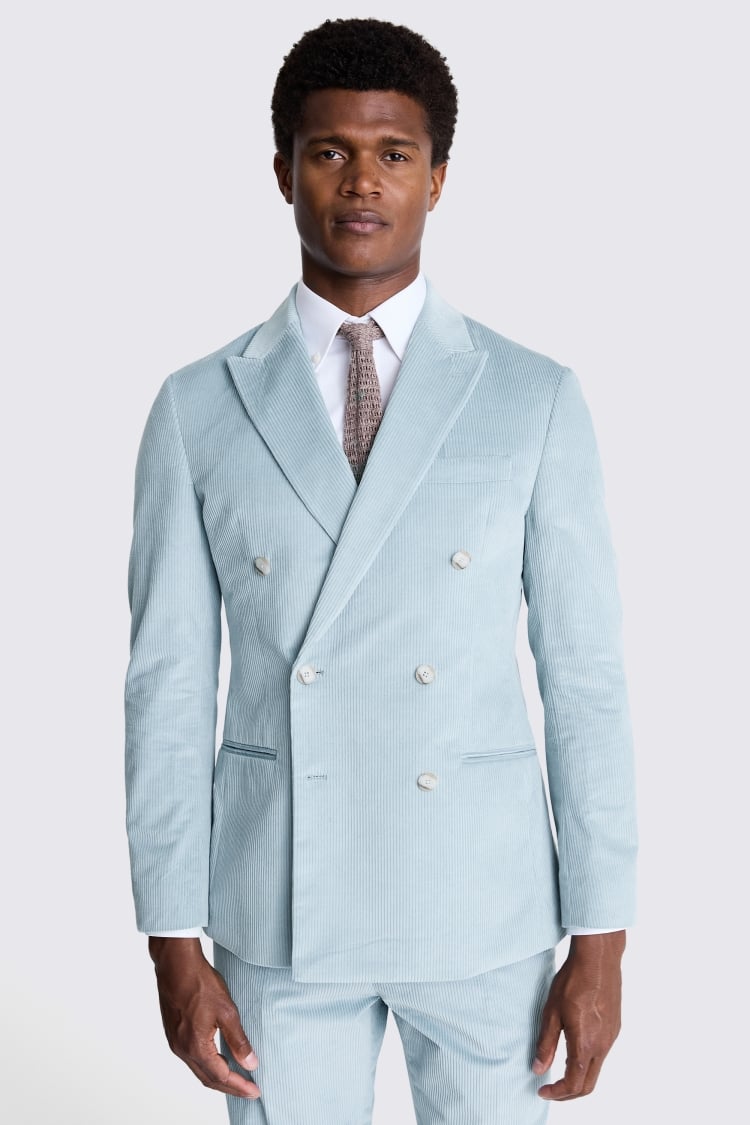 Tailored Fit Duck Egg Corduroy Jacket 