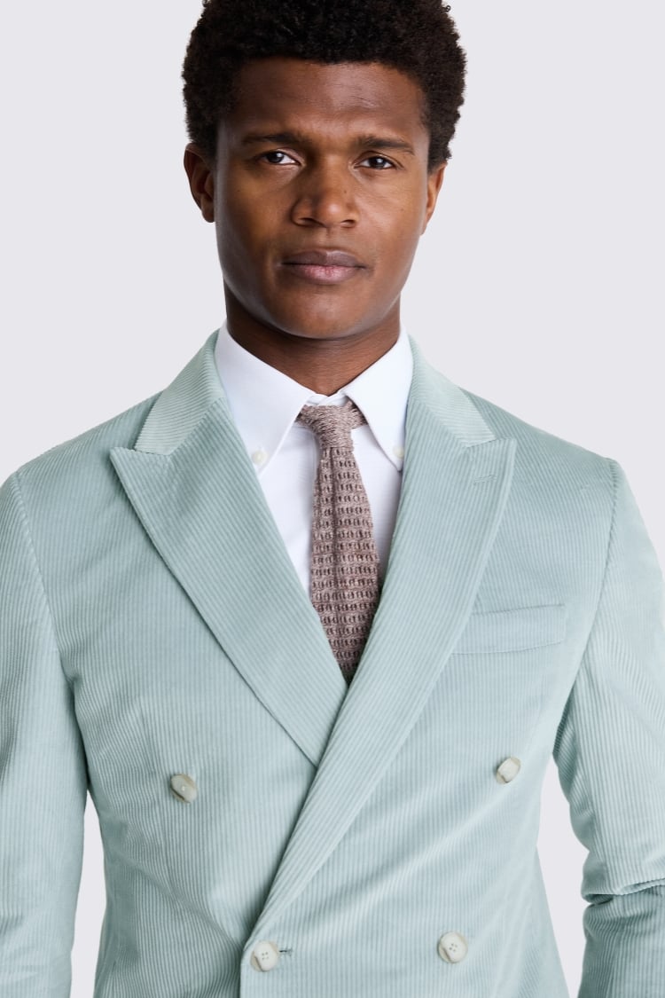 Tailored Fit Duck Egg Corduroy Suit