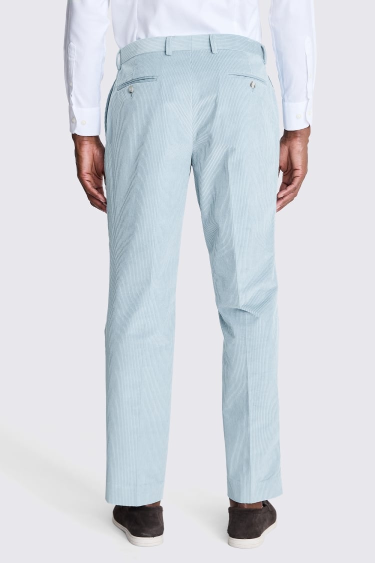 Tailored Fit Duck Egg Corduroy Pants