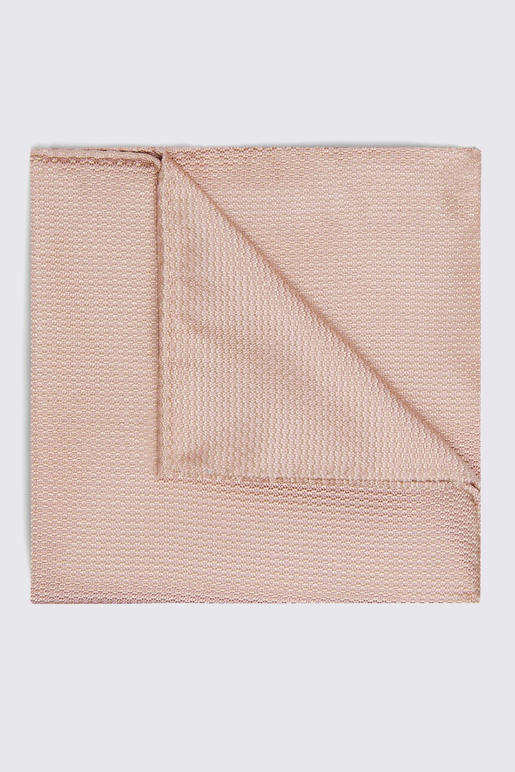 Dusty Pink Silk Semi-Plain Pocket Square