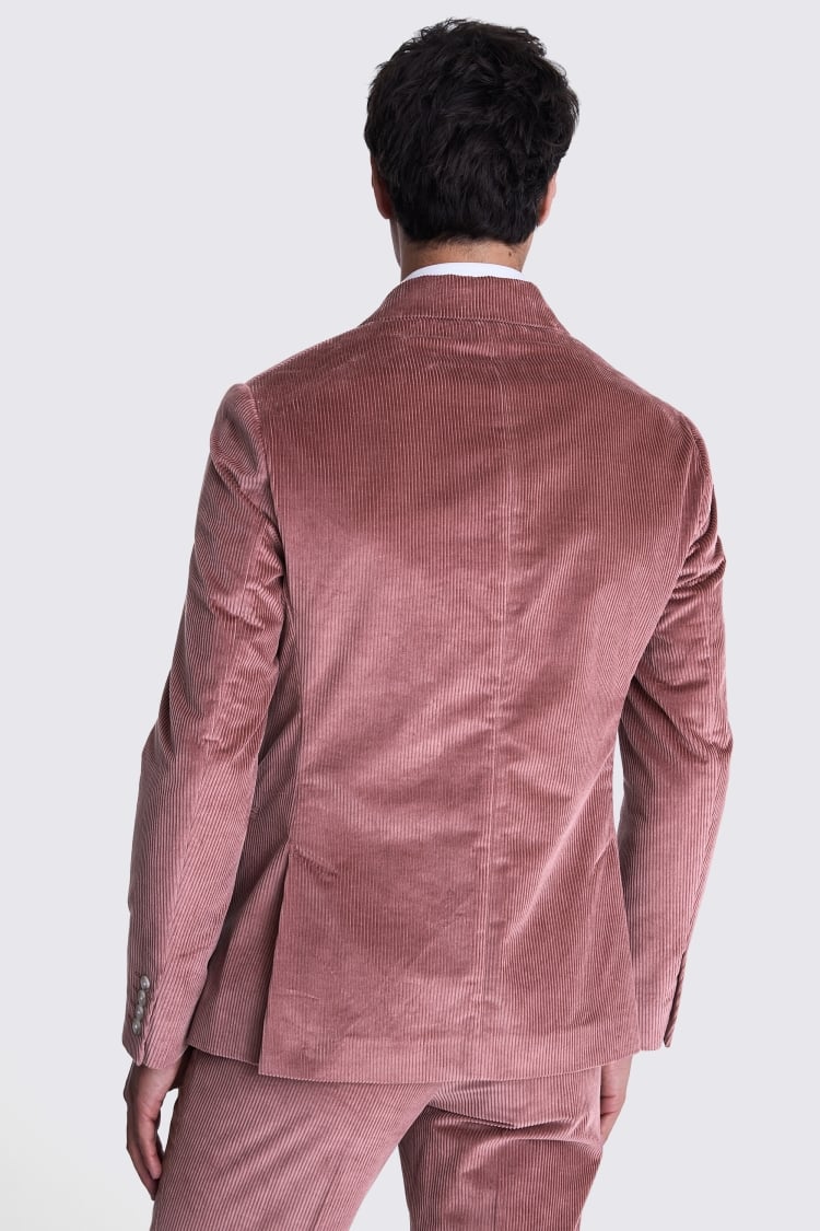 Slim Fit Cerise Corduroy Suit