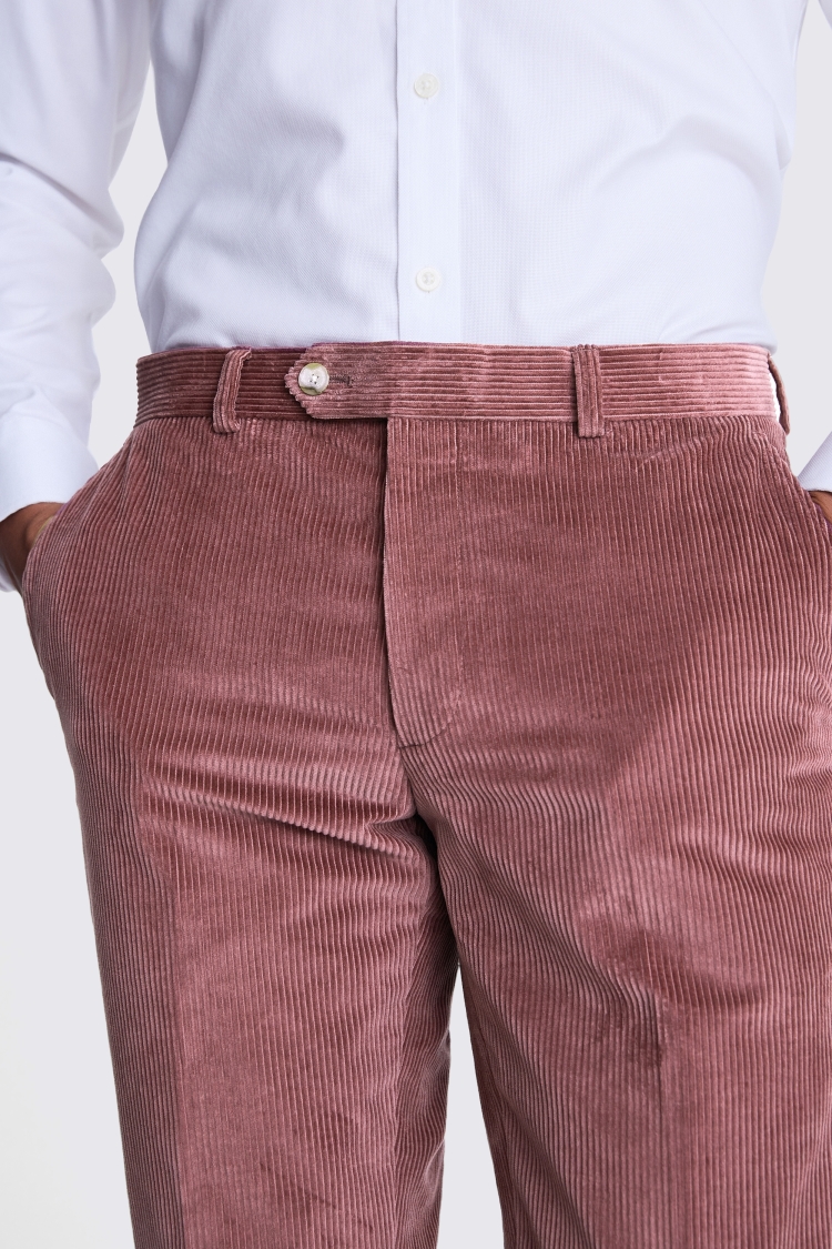 Slim Fit Cerise Corduroy Trousers