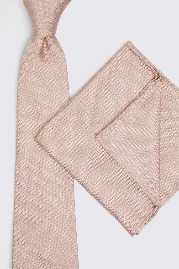 Dusty Pink Silk Semi-Plain Tie