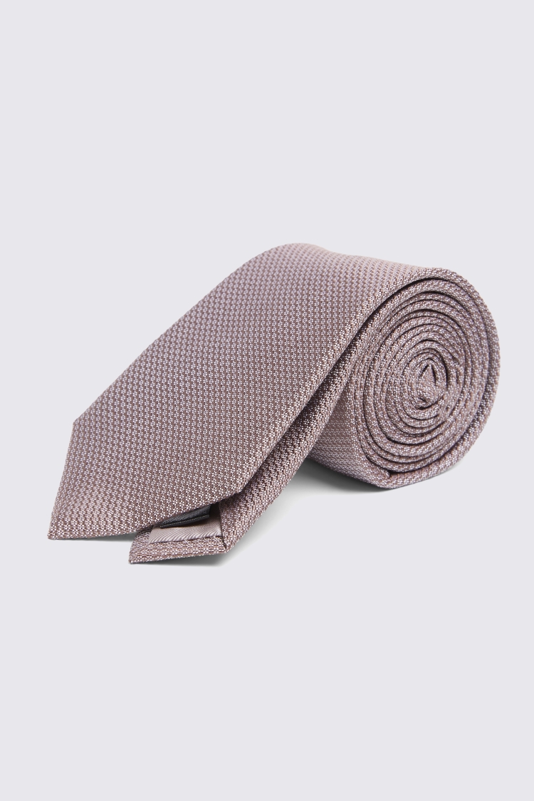 Taupe Silk Semi-Plain Tie