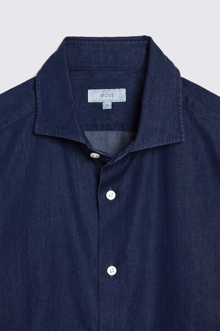 Dark Blue Denim Shirt 