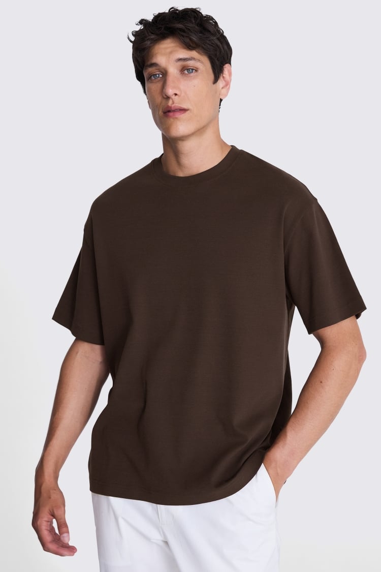 Chocolate Heavyweight Crew-Neck T-Shirt