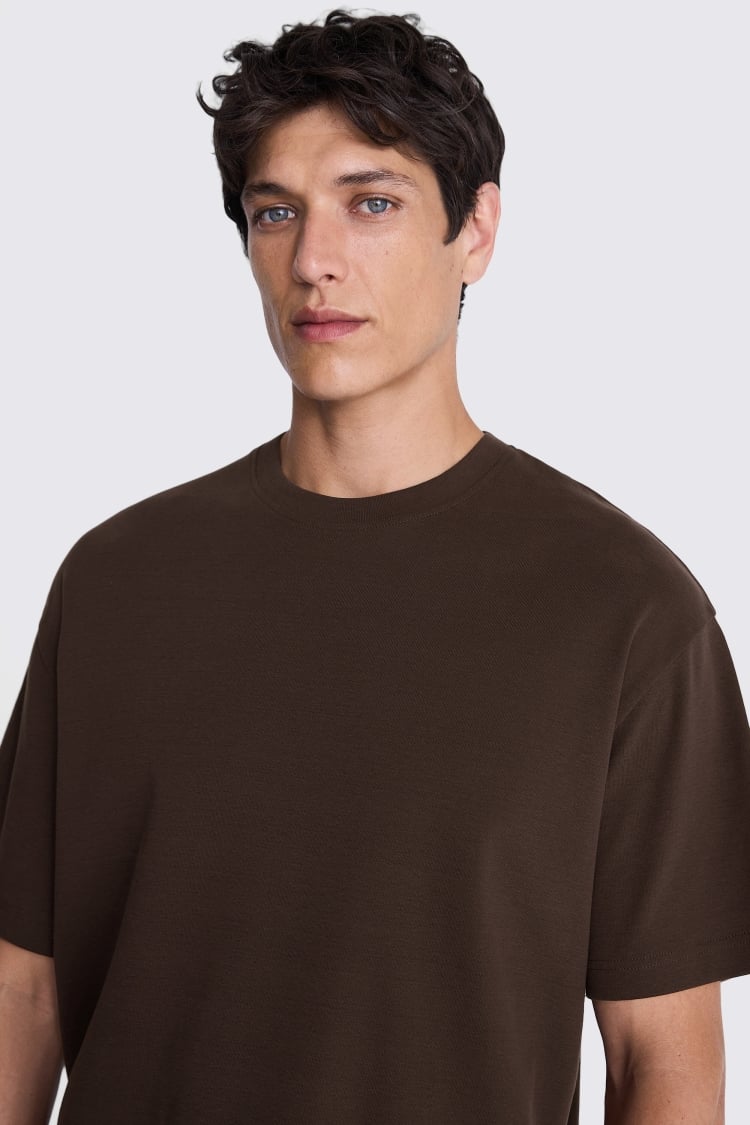 Chocolate Heavyweight Crew-Neck T-Shirt