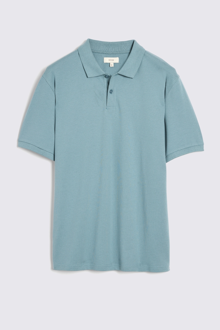 Light Teal Piqué Polo Shirt