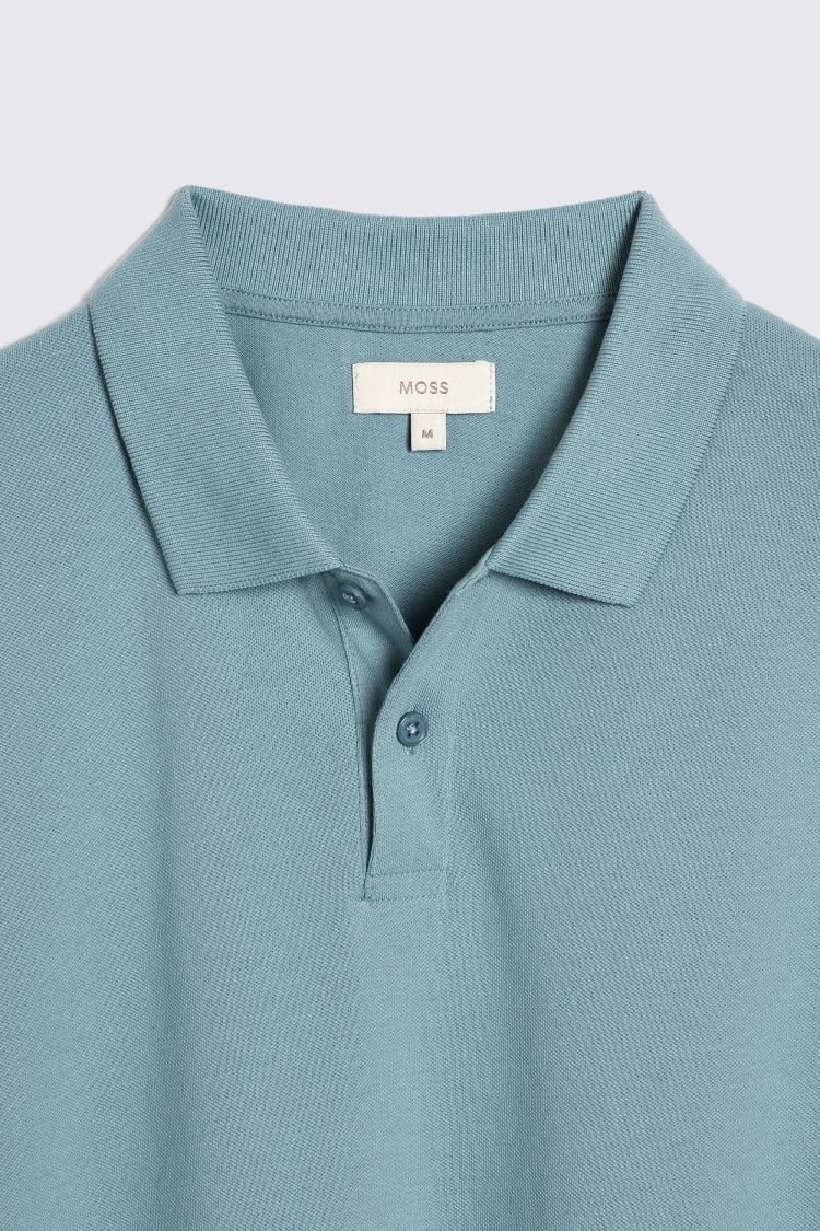 Light Teal Piqué Polo Shirt