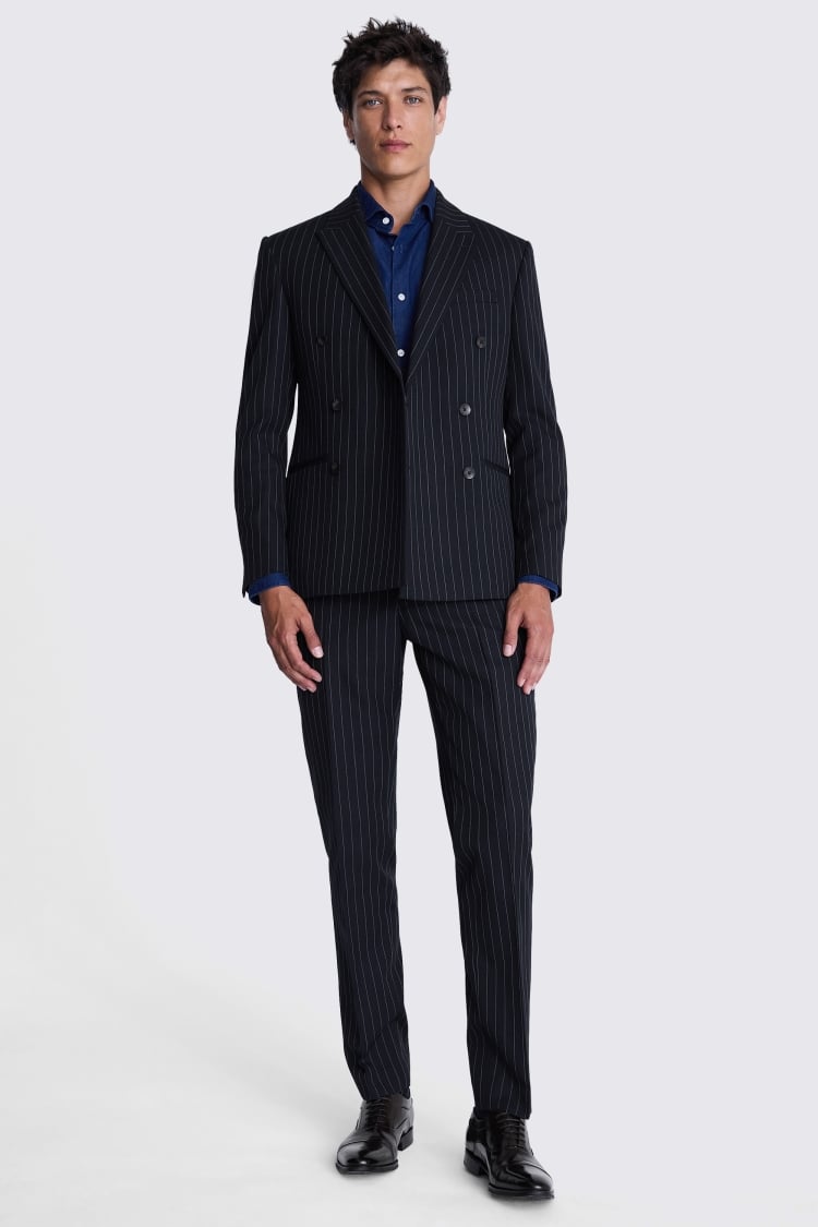 Slim Fit Navy Stripe Suit