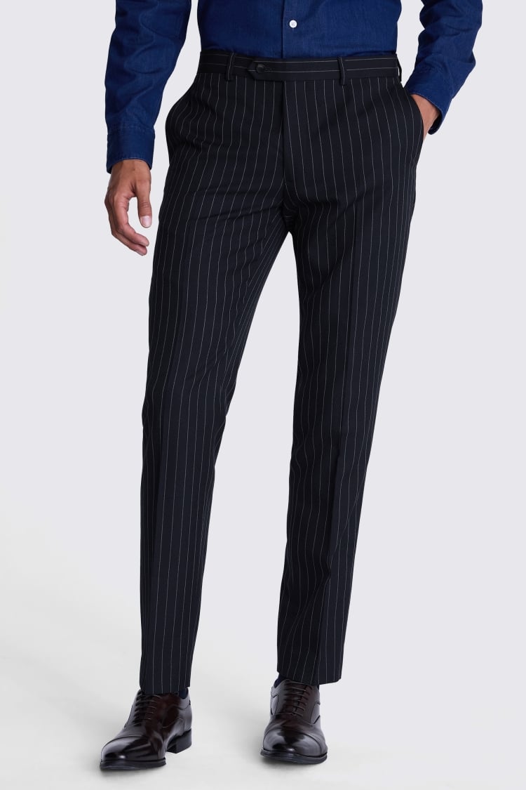 Slim Fit Navy Stripe Suit