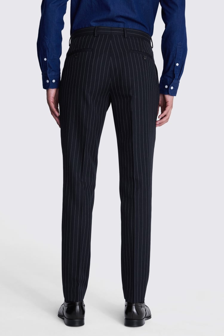 Slim Fit Navy Stripe Pants