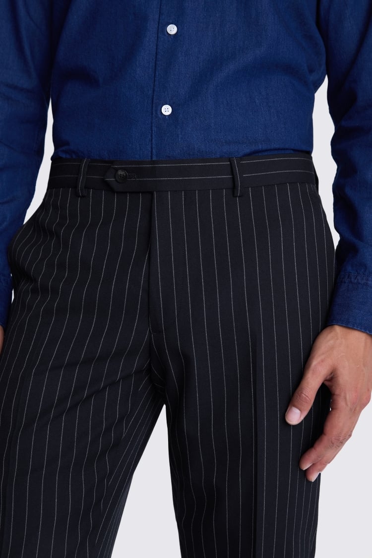 Slim Fit Navy Stripe Pants