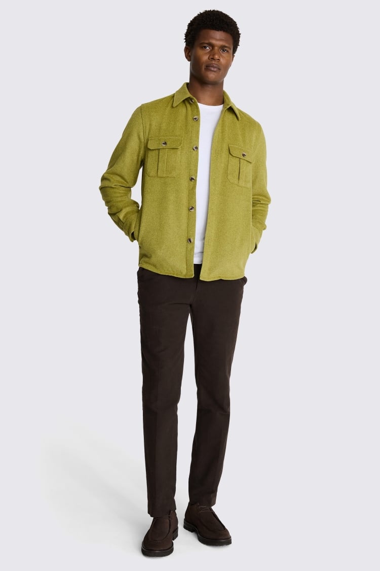 Acid Green Flannel Safari Overshirt