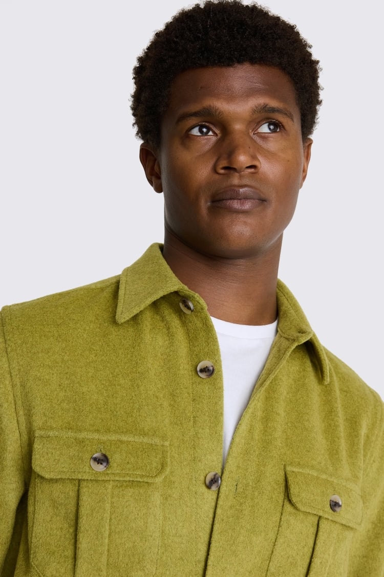 Acid Green Flannel Safari Overshirt