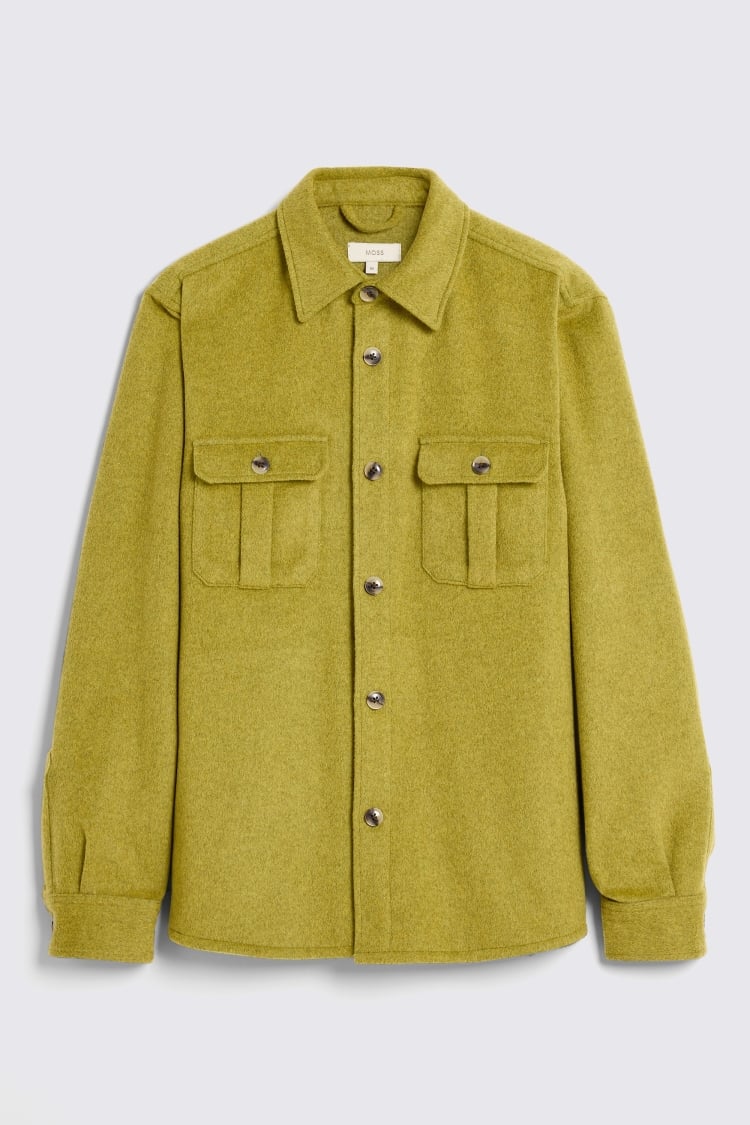 Acid Green Flannel Safari Overshirt