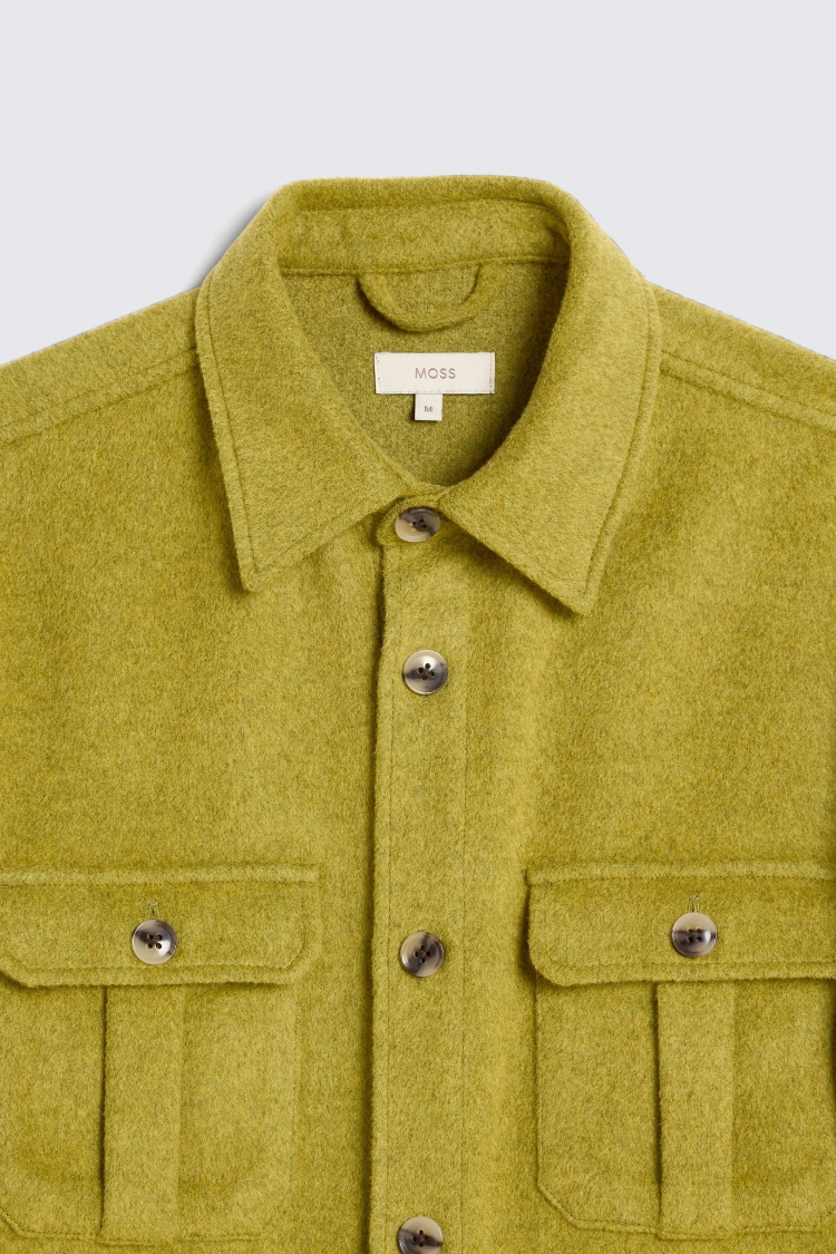 Acid Green Flannel Safari Overshirt