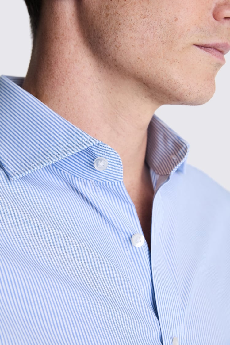 Tailored Fit Sky Stripe Shirt