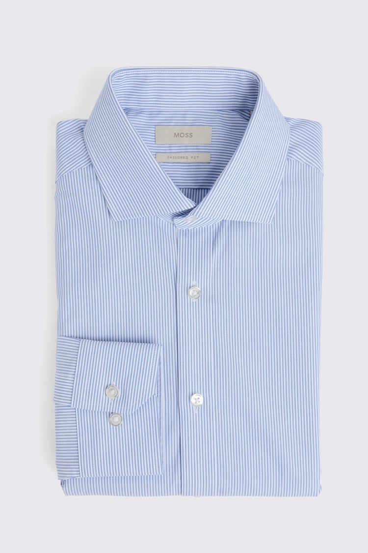 Tailored Fit Sky Stripe Shirt