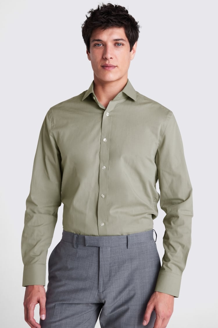 Tailored Fit Sage Poplin Shirt