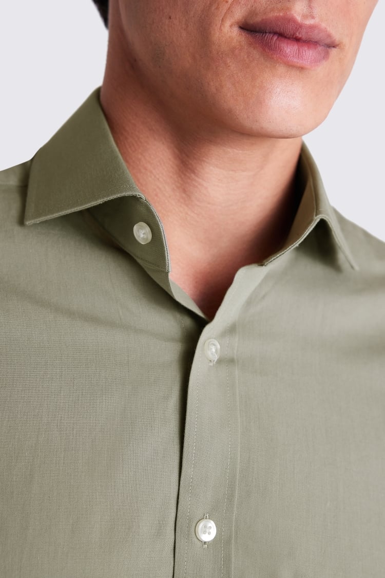 Tailored Fit Sage Poplin Shirt