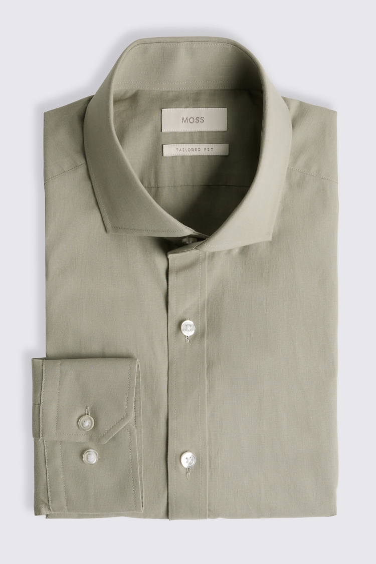 Tailored Fit Sage Poplin Shirt