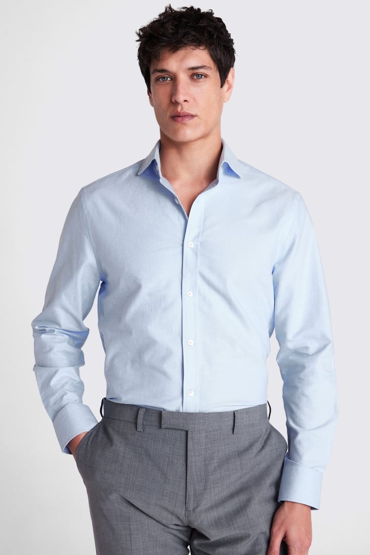 Tailored Fit Sky Oxford Shirt