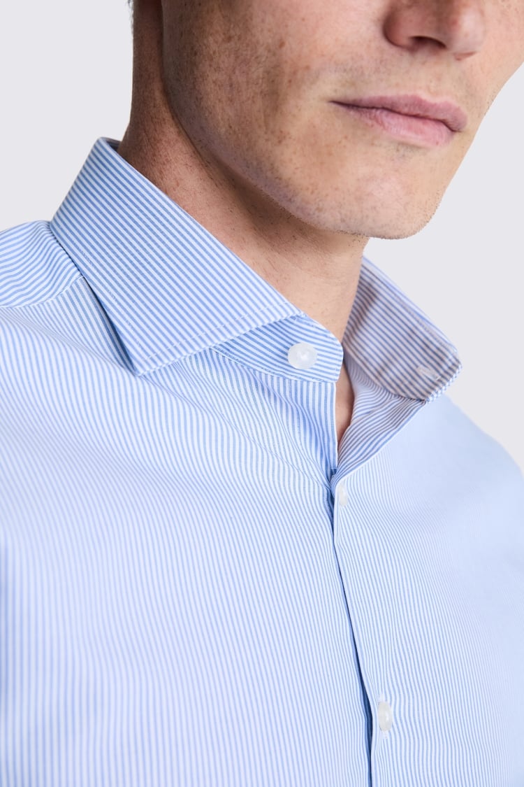 Slim Fit Sky Stripe Shirt