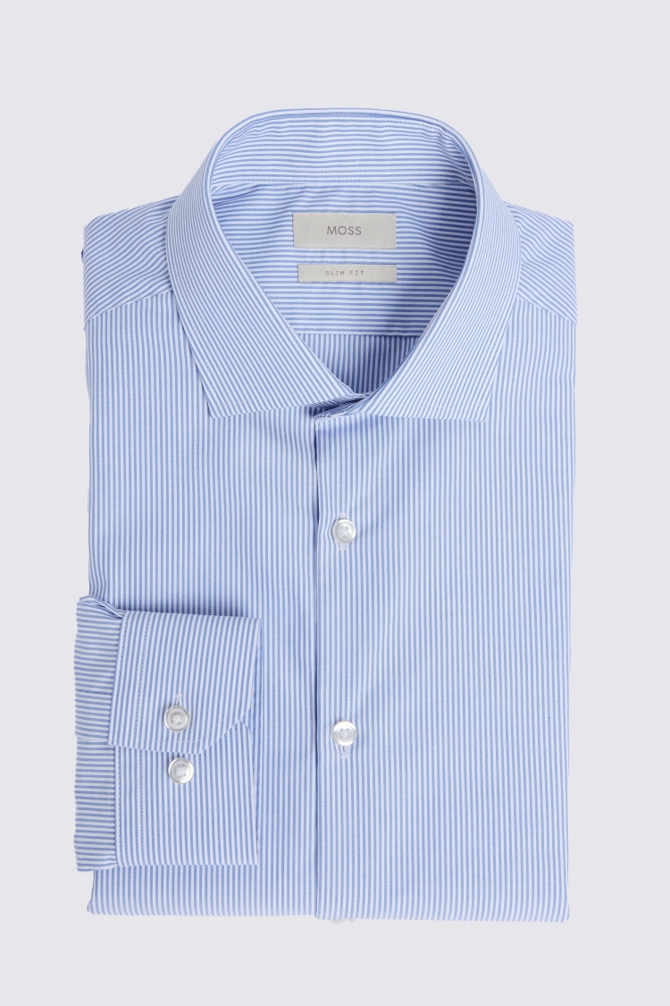 Slim Fit Sky Stripe Shirt