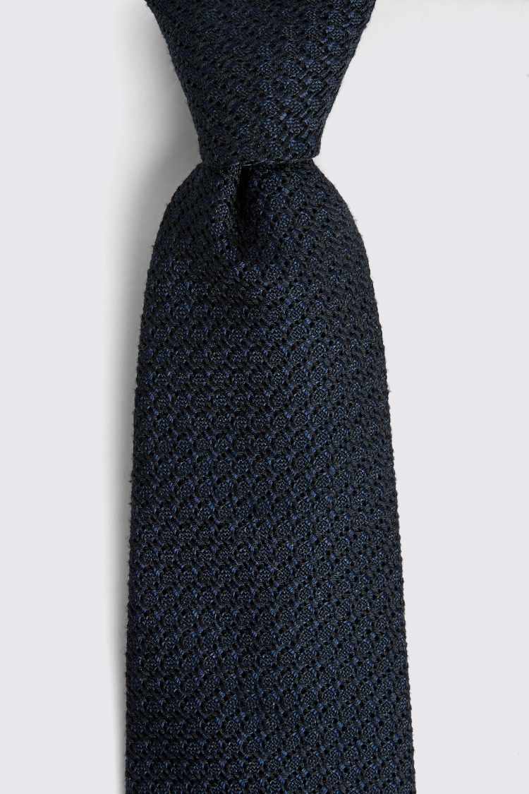 Navy Grenadine Tie