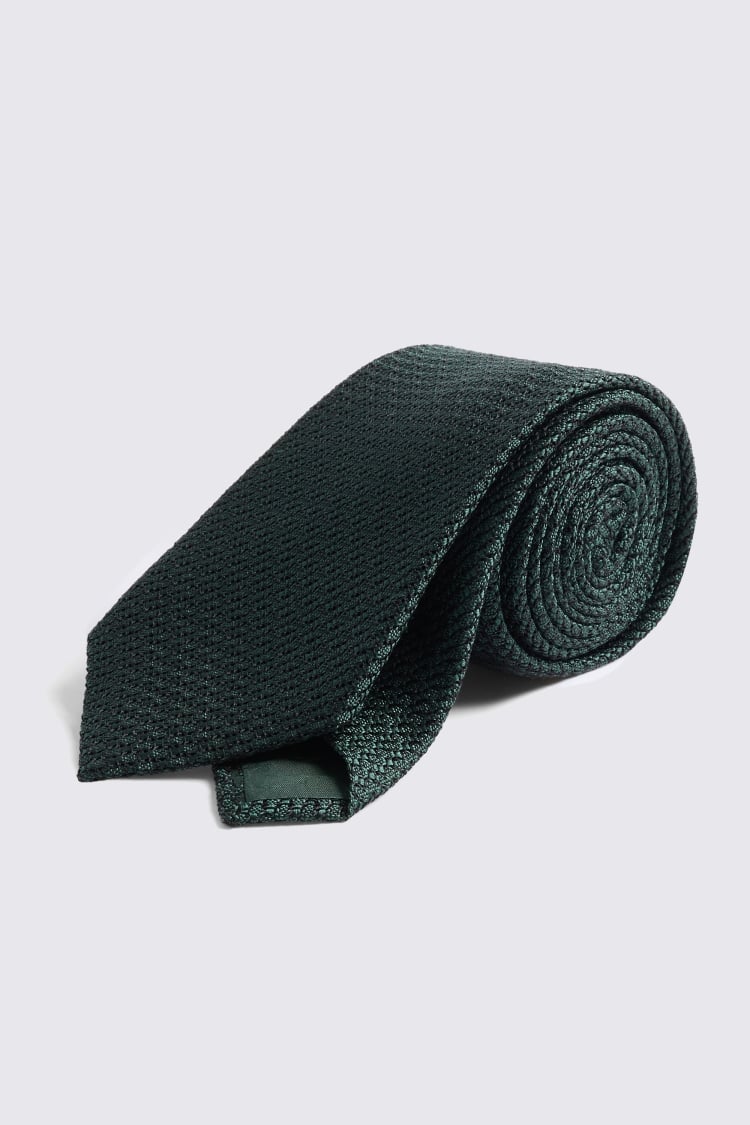 Italian Forest Green Grenadine Tie