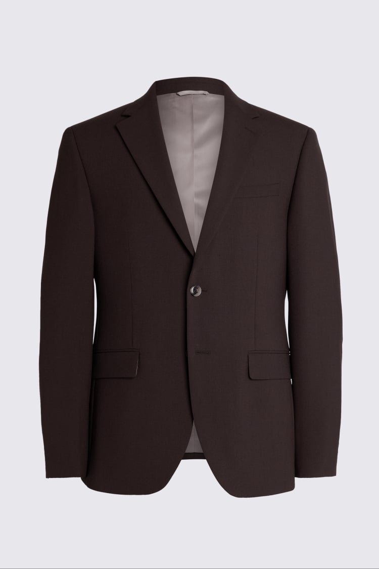 DKNY Slim Fit Brown Suit