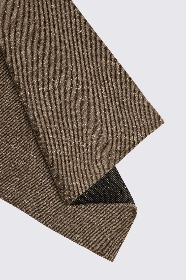 Italian Neutral Plain Weave Pocket Square