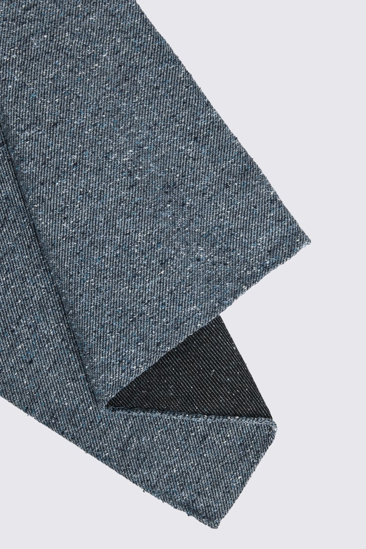 Italian Light Blue Plain Weave Pocket Square