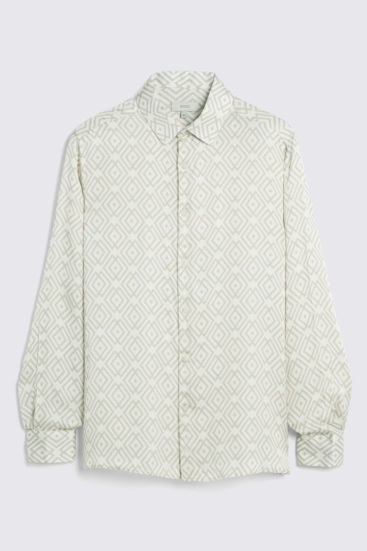 Off White Geo Printed Shirt