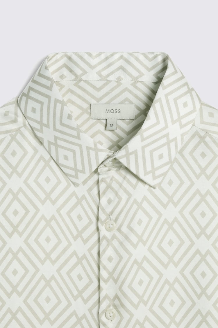 Off White Geo Printed Shirt