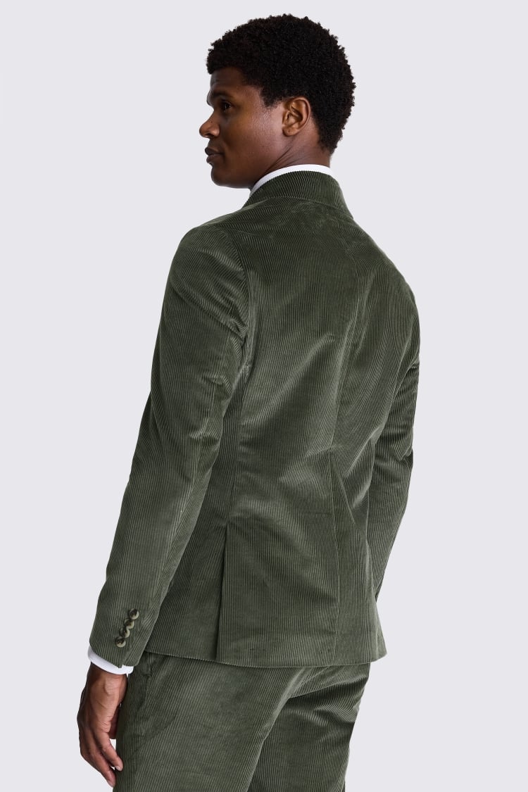 Slim Fit Olive Corduroy Suit