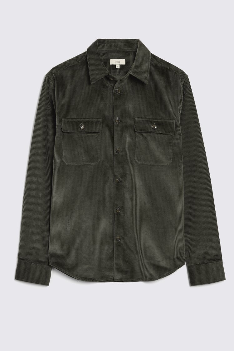 Khaki Corduroy Overshirt