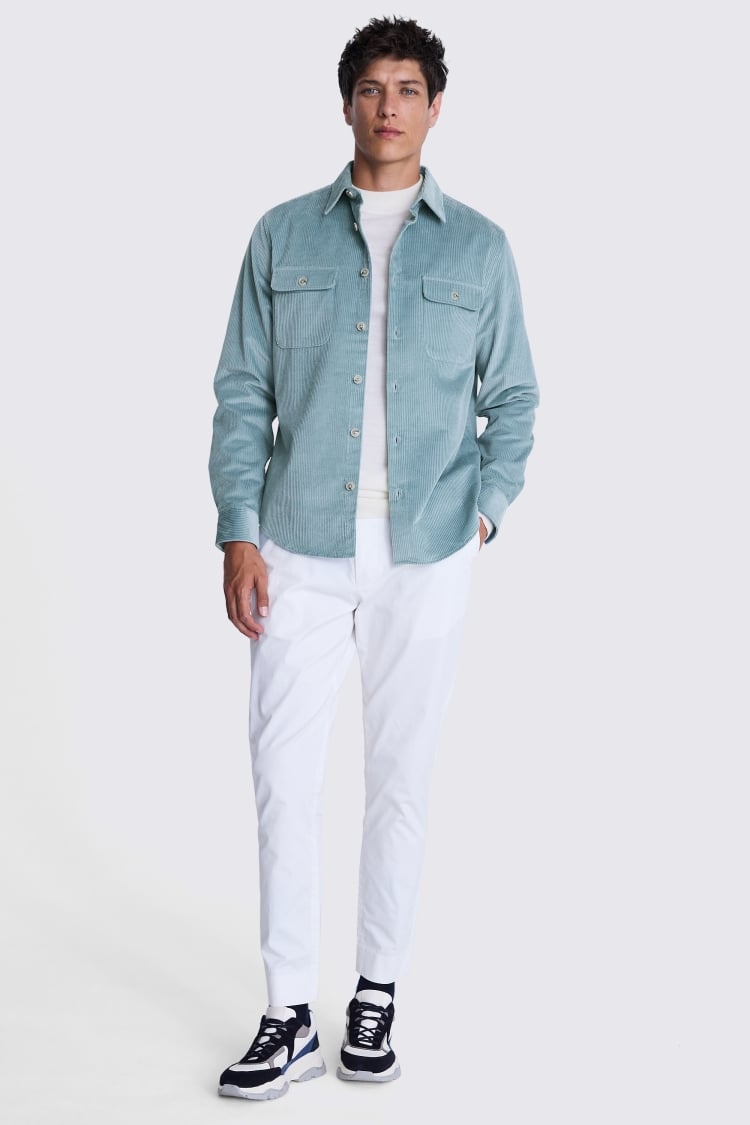 Teal Corduroy Overshirt