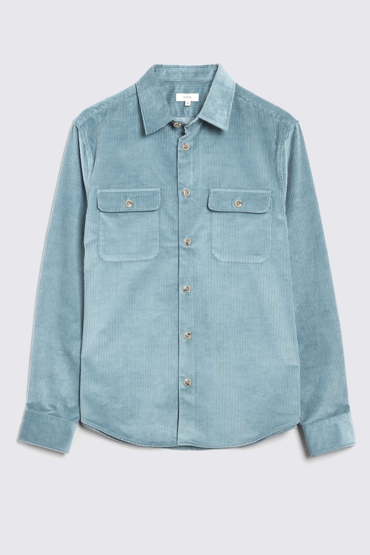 Teal Corduroy Overshirt