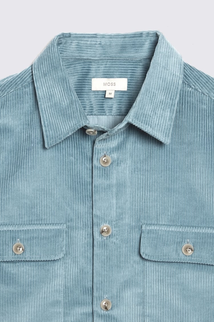 Teal Corduroy Overshirt