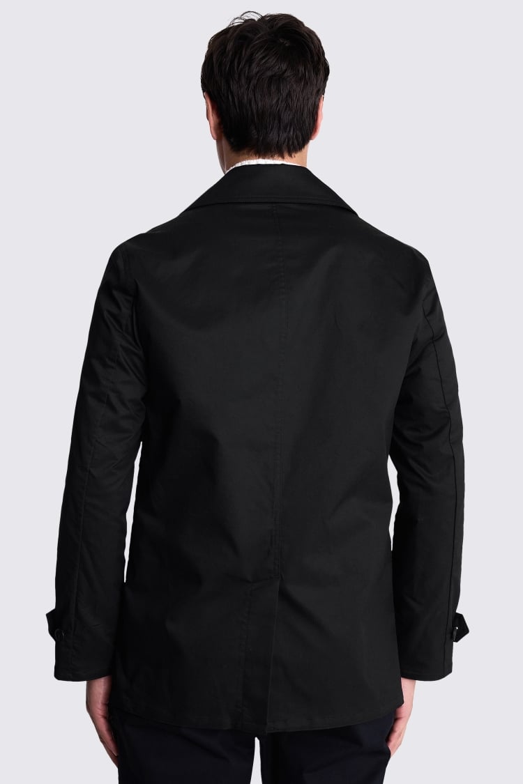 Black Cotton Peacoat