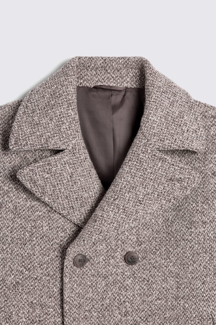 Brown Tweed Peacoat 