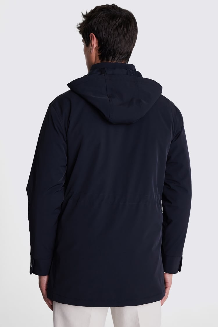 Navy Removable Hood Jacket