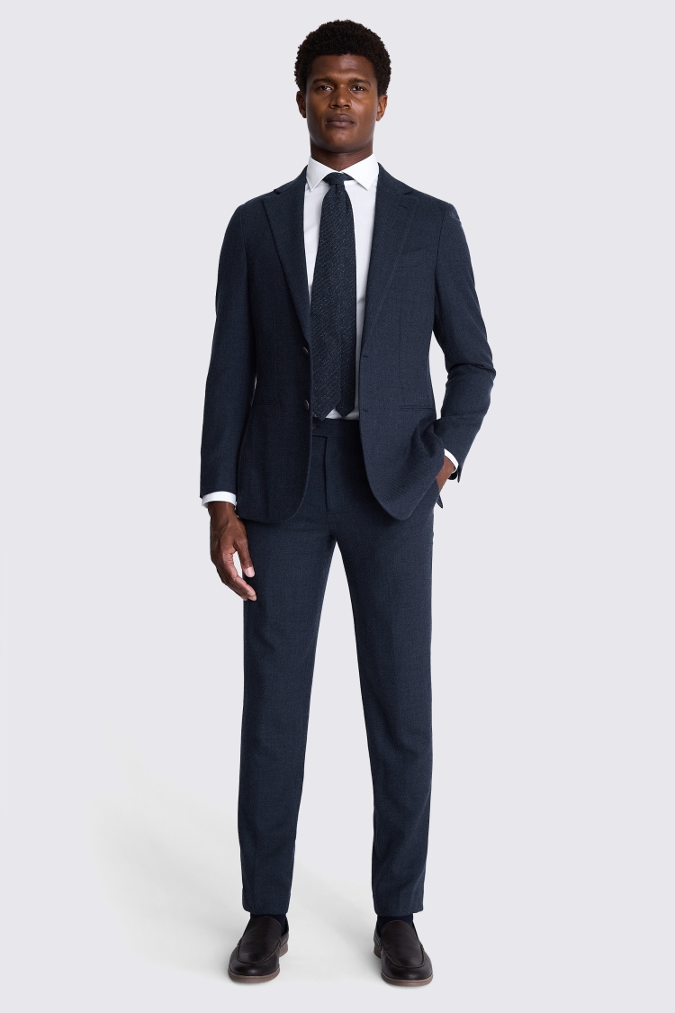 Tailored Fit Blue Twill Suit