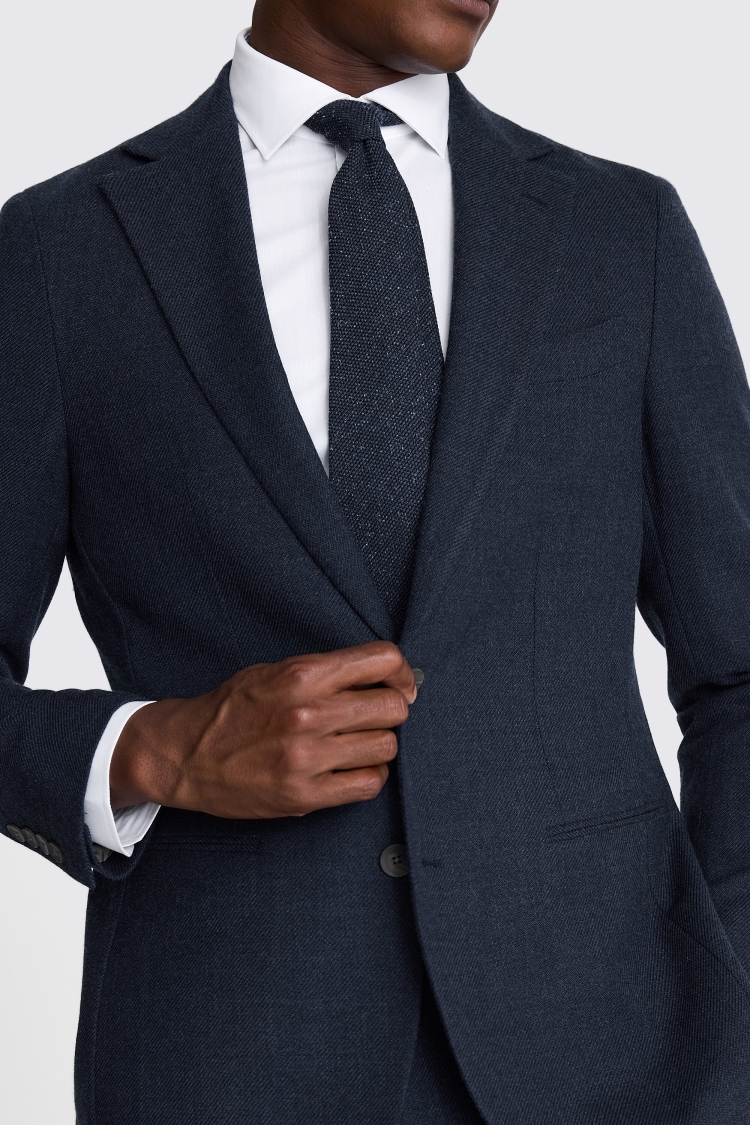 Tailored Fit Blue Twill Suit